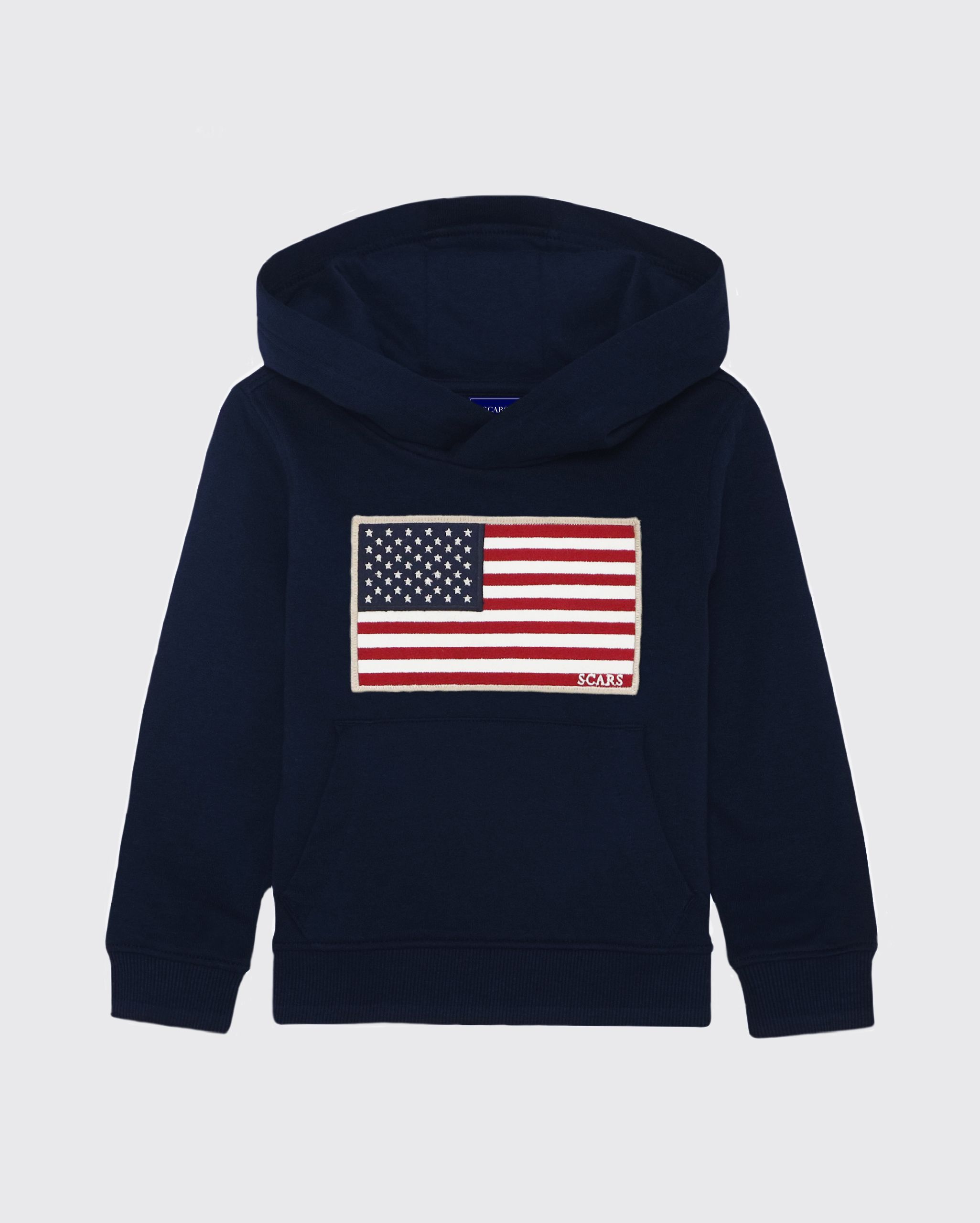 SUDADERA CAPUCHA USA FLAG BLUE SCARS MUJER