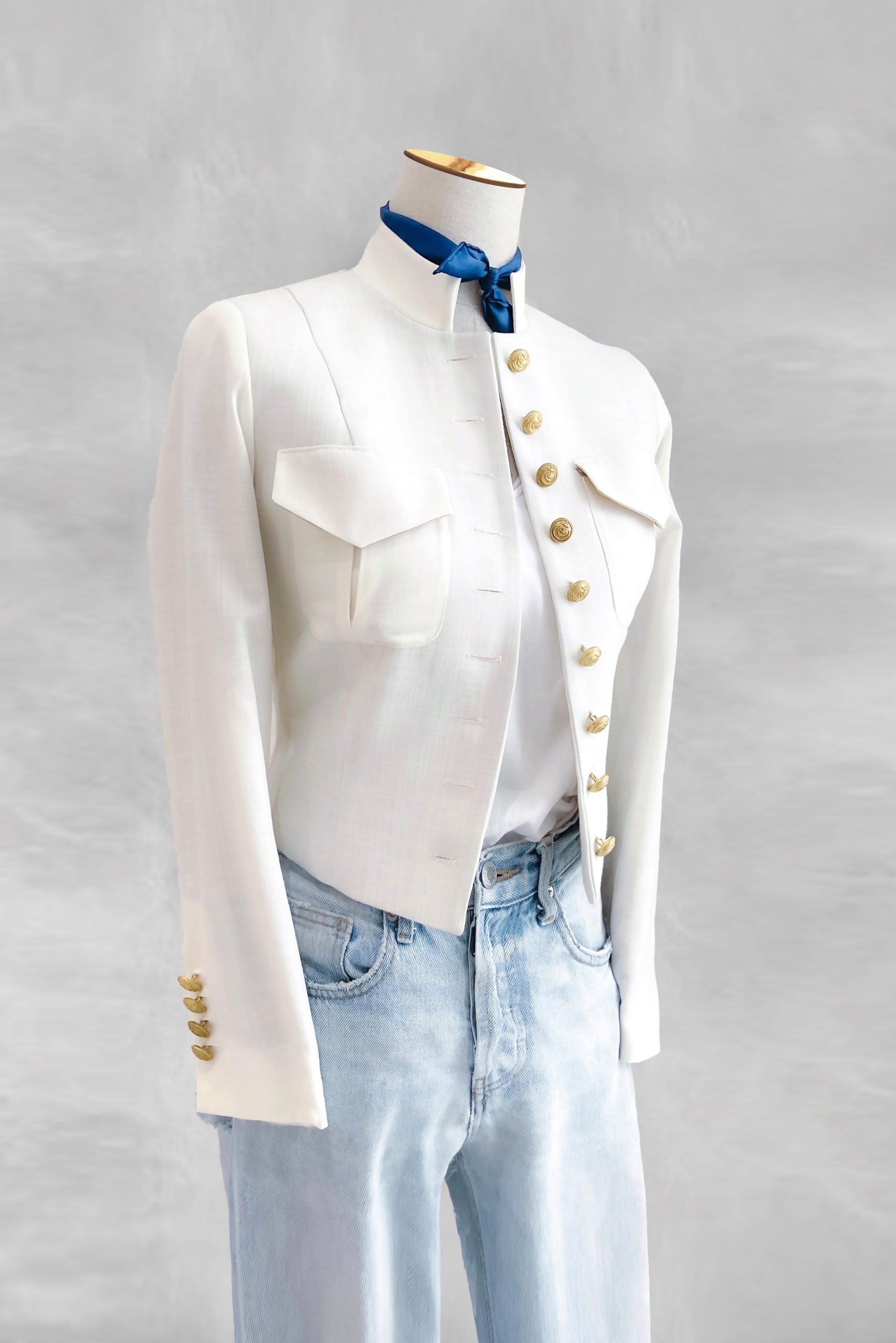 CHAQUETA MILITAR FRENCH NAVY SCARS