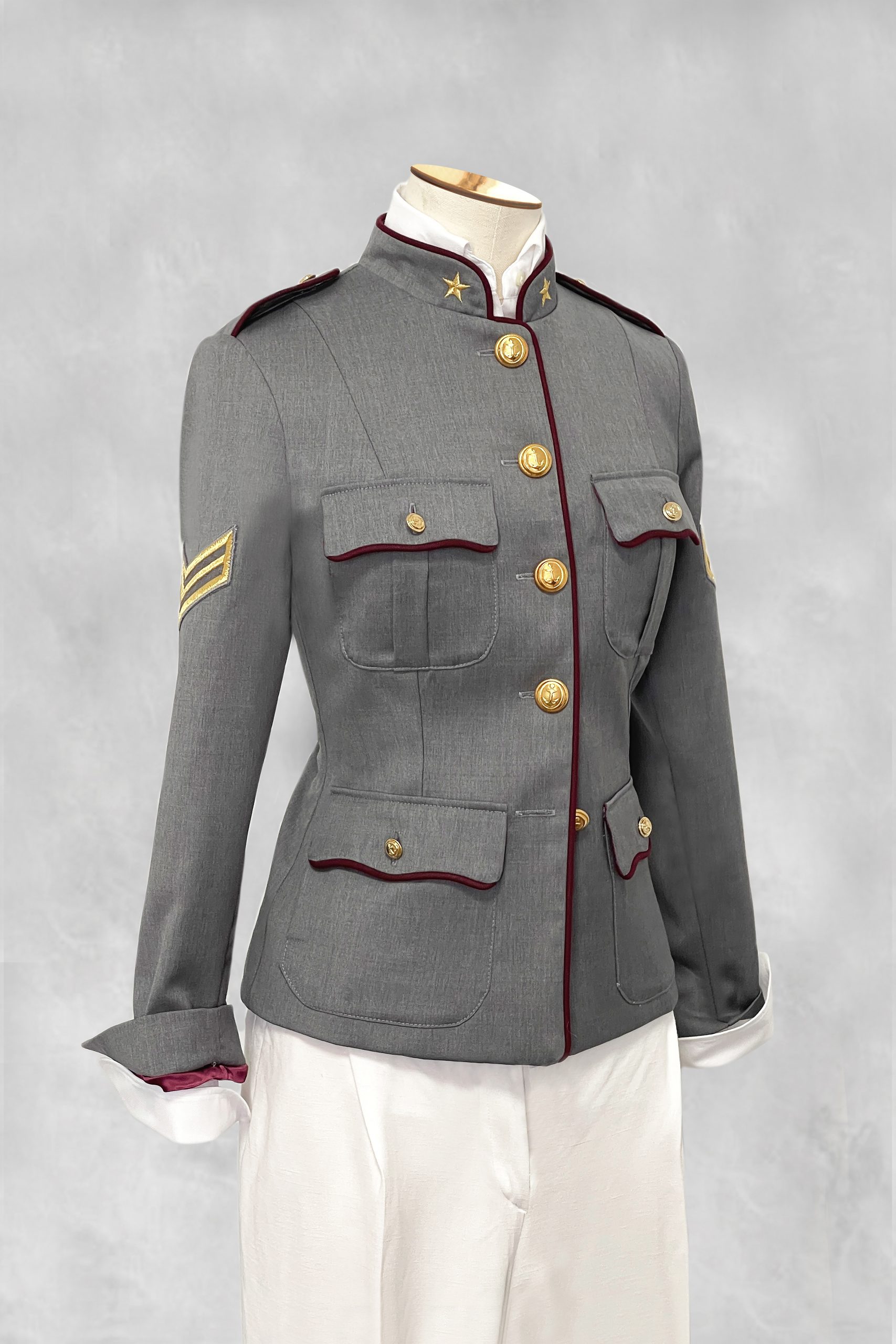 CHAQUETA MILITAR MUJER GREY SCARS