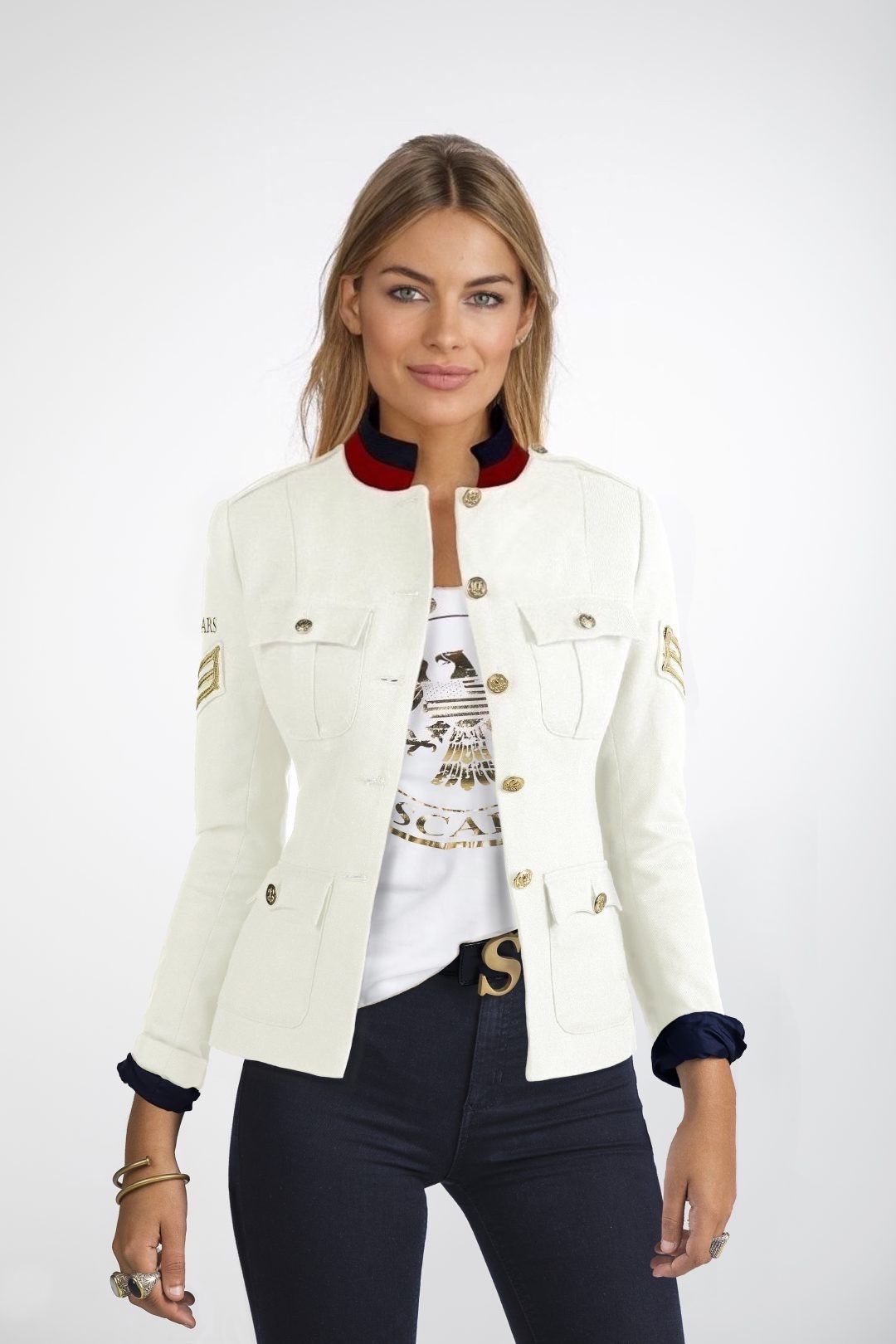CHAQUETA MILITAR MUJER IVORY SCARS