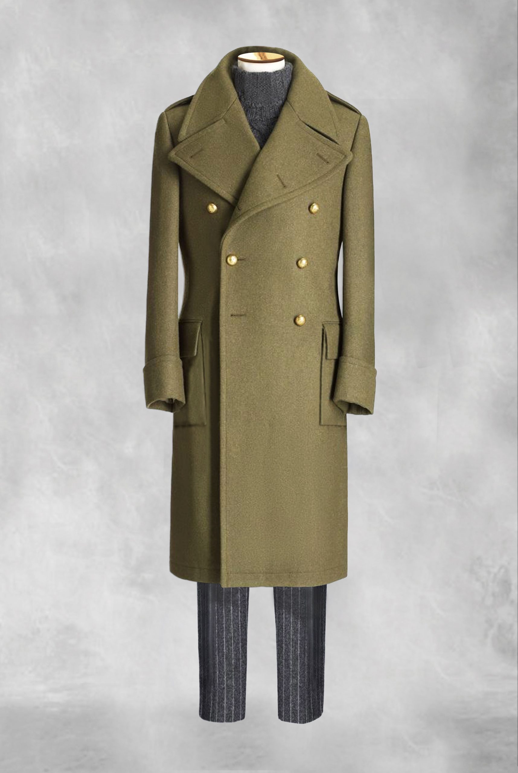 ABRIGO MILITAR CRUZADO HOMBRE KAKHI SCARS