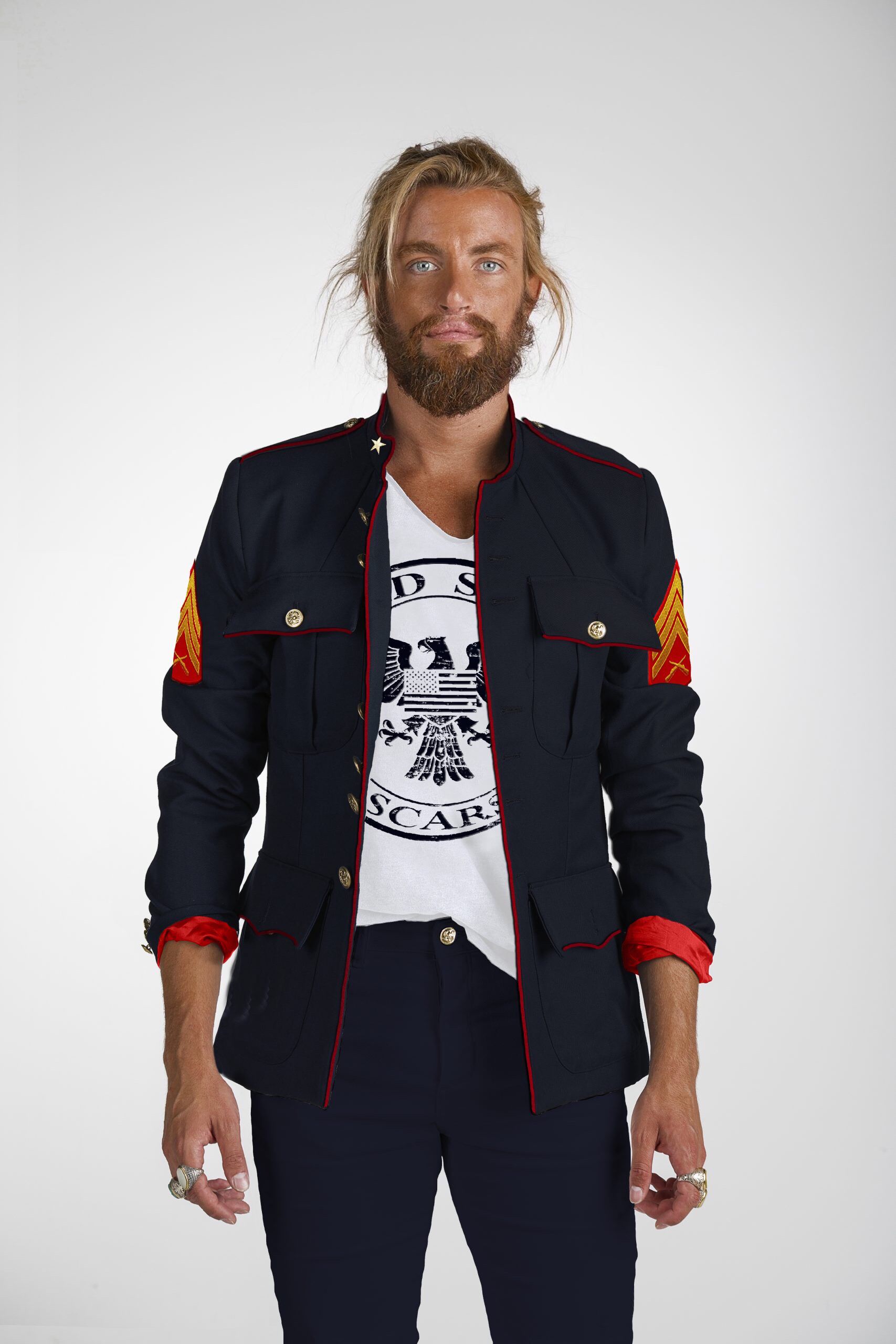 CHAQUETA MILITAR HOMBRE BLUE MASTER SCARS