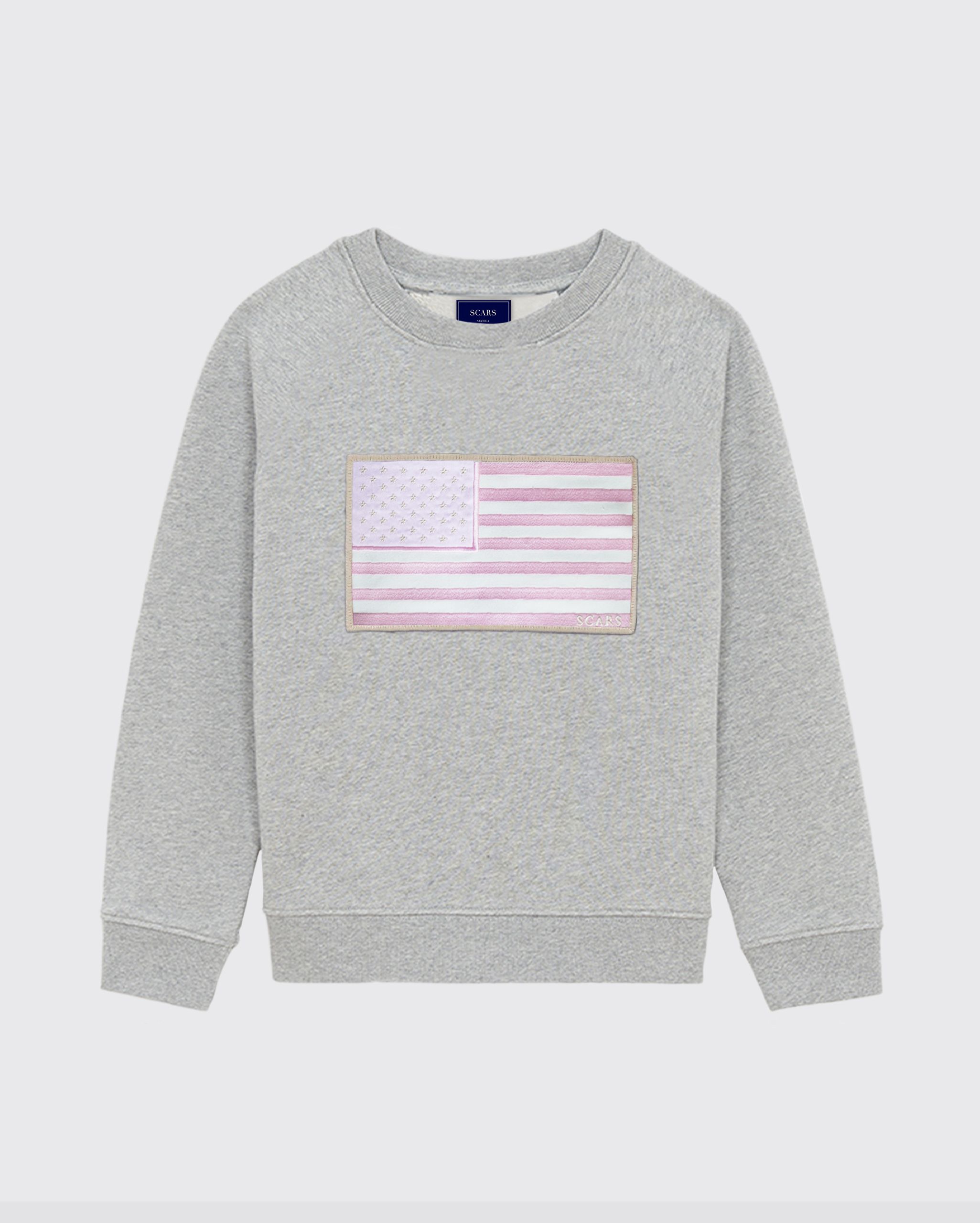 SUDADERA USA FLAG PINK SCARS