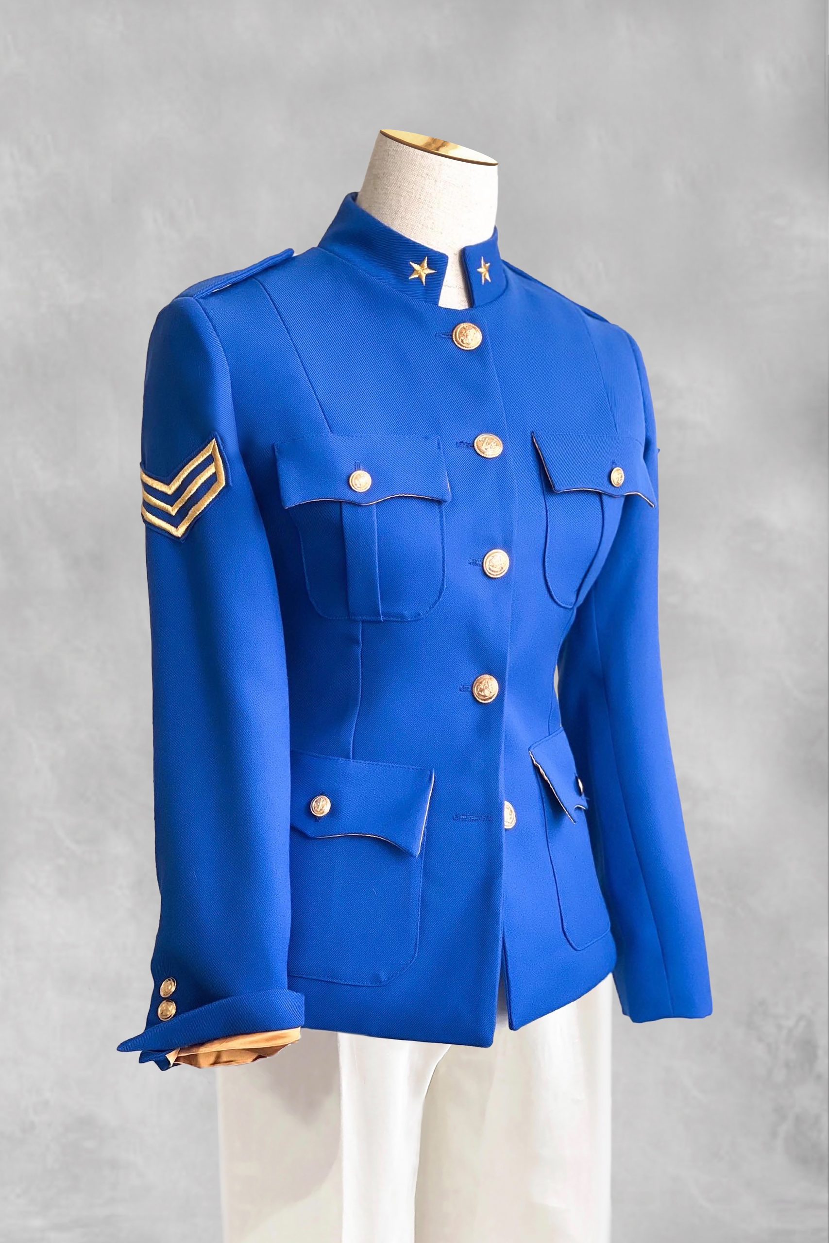 CHAQUETA MILITAR MUJER ROYAL BLUE SCARS
