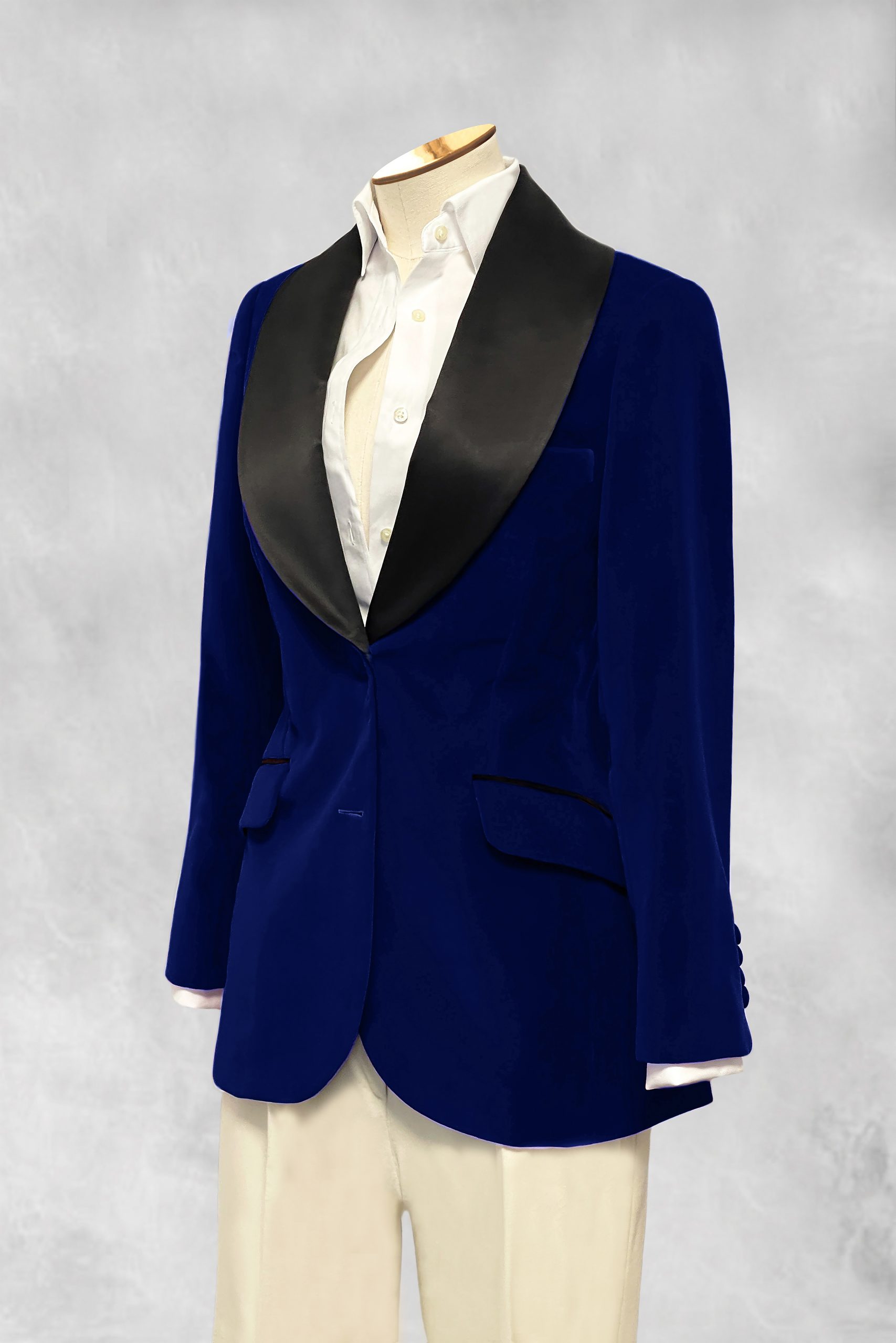 BLAZER ROYAL BLUE VELVET SCARS