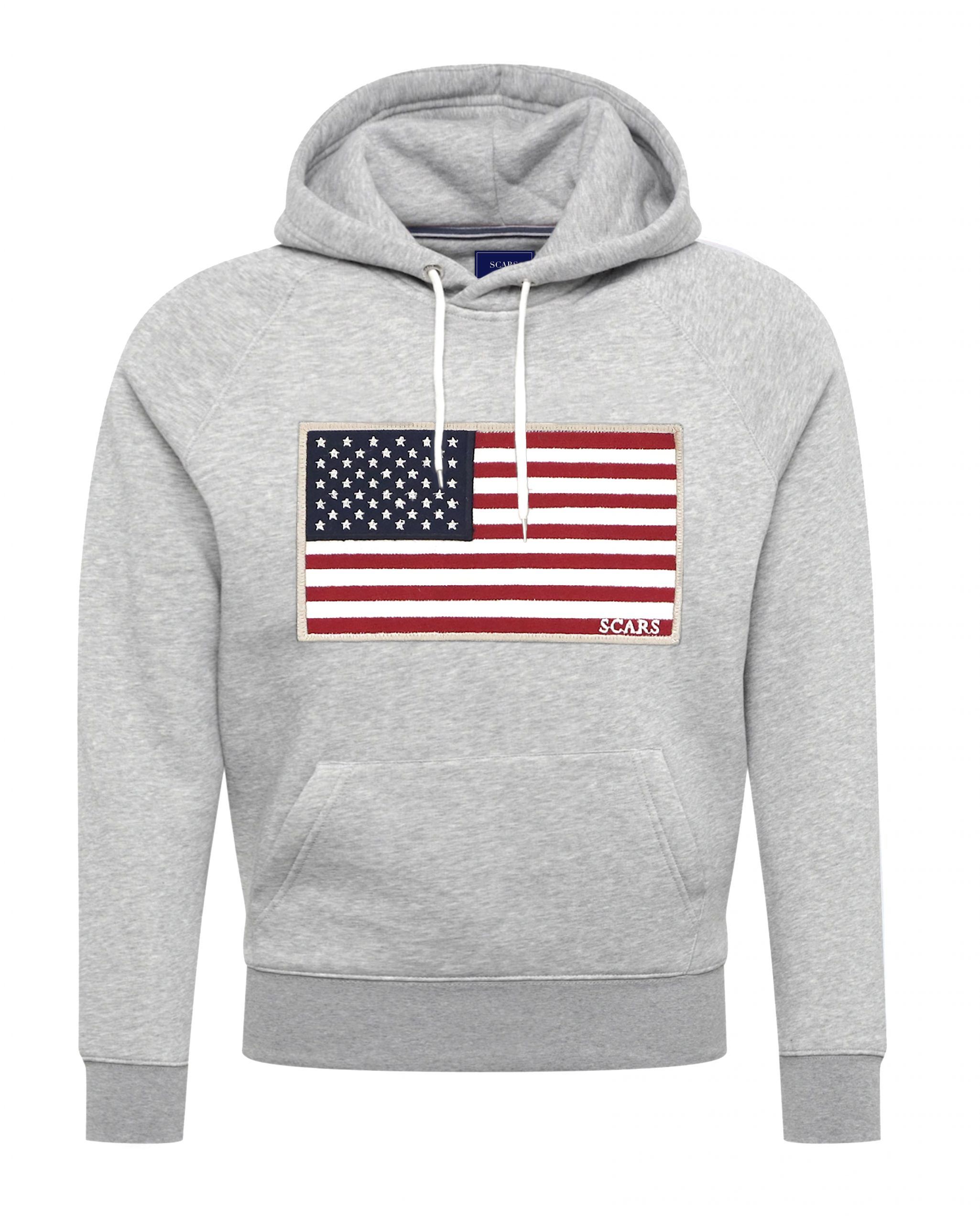 SUDADERA CAPUCHA USA FLAG SCARS