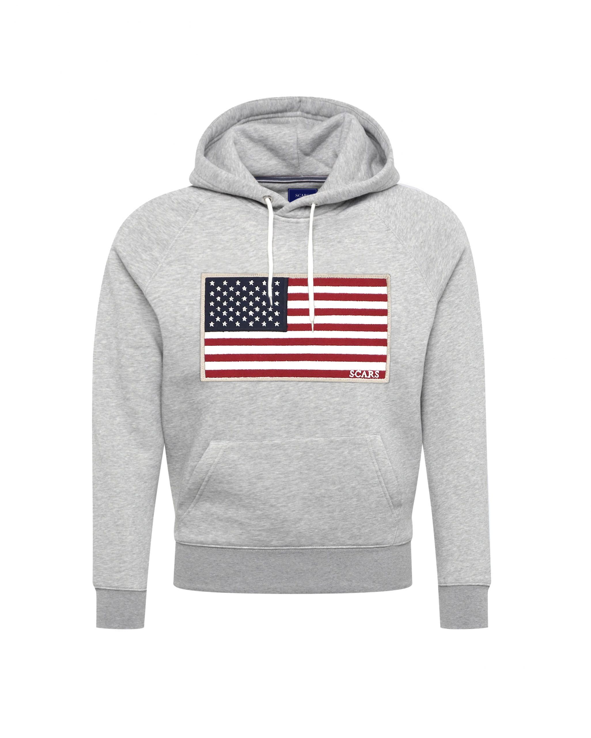 SUDADERA CAPUCHA USA FLAG SCARS MUJER