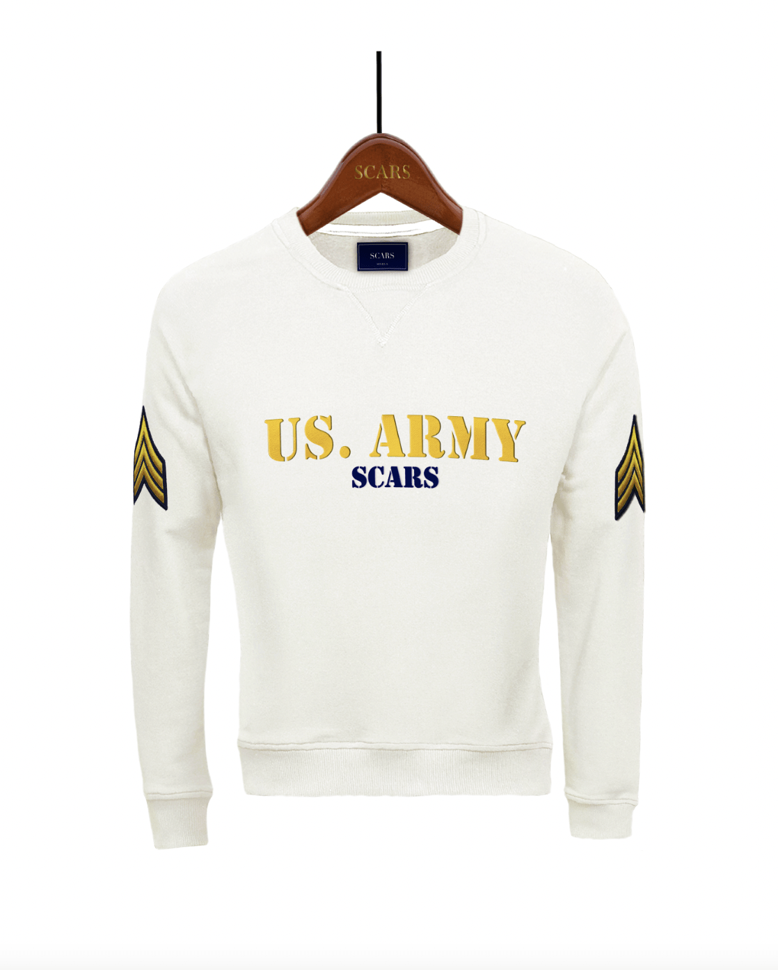 SUDADERA US ARMY IVORY SCARS MUJER
