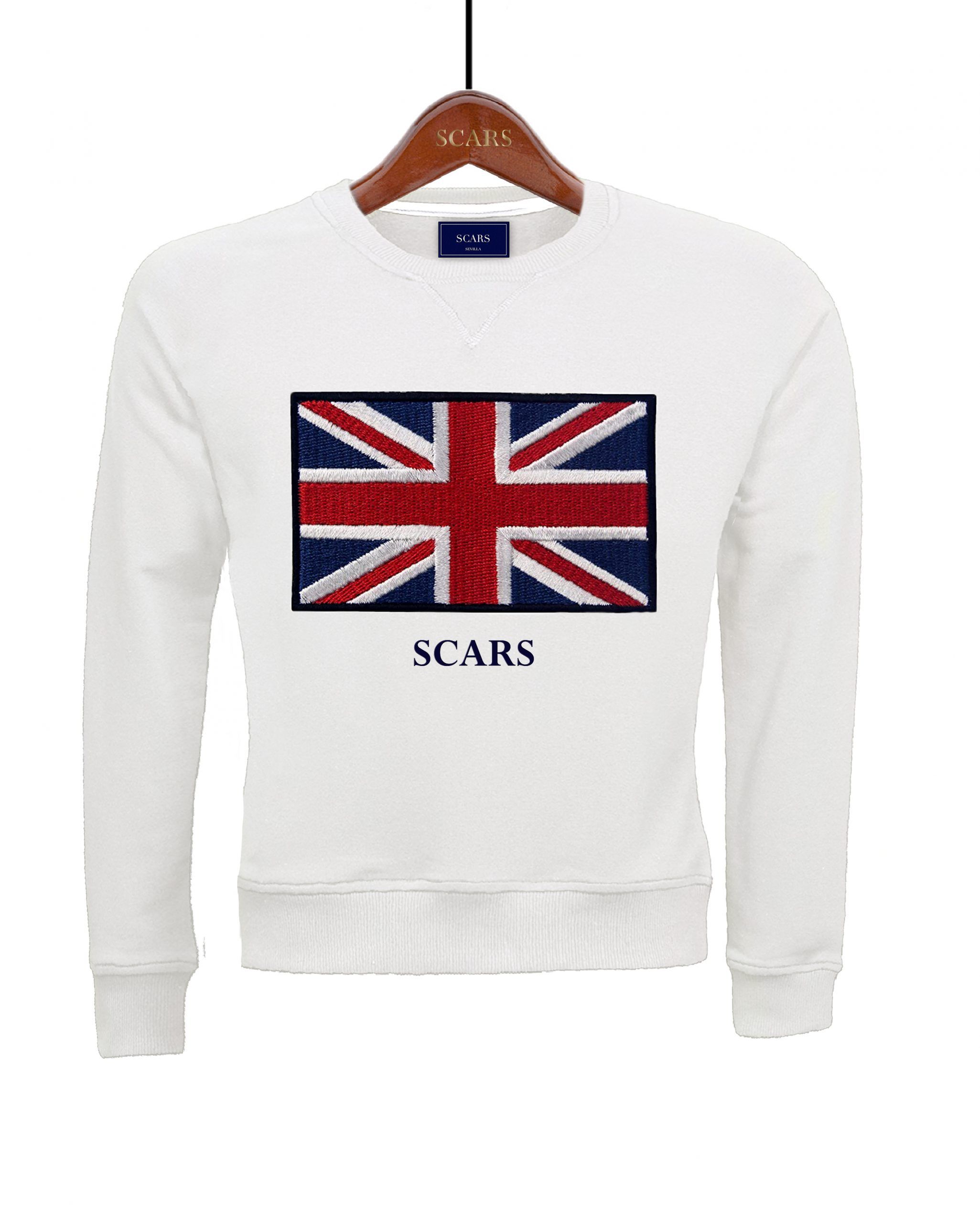 SUDADERA UK FLAG SCARS