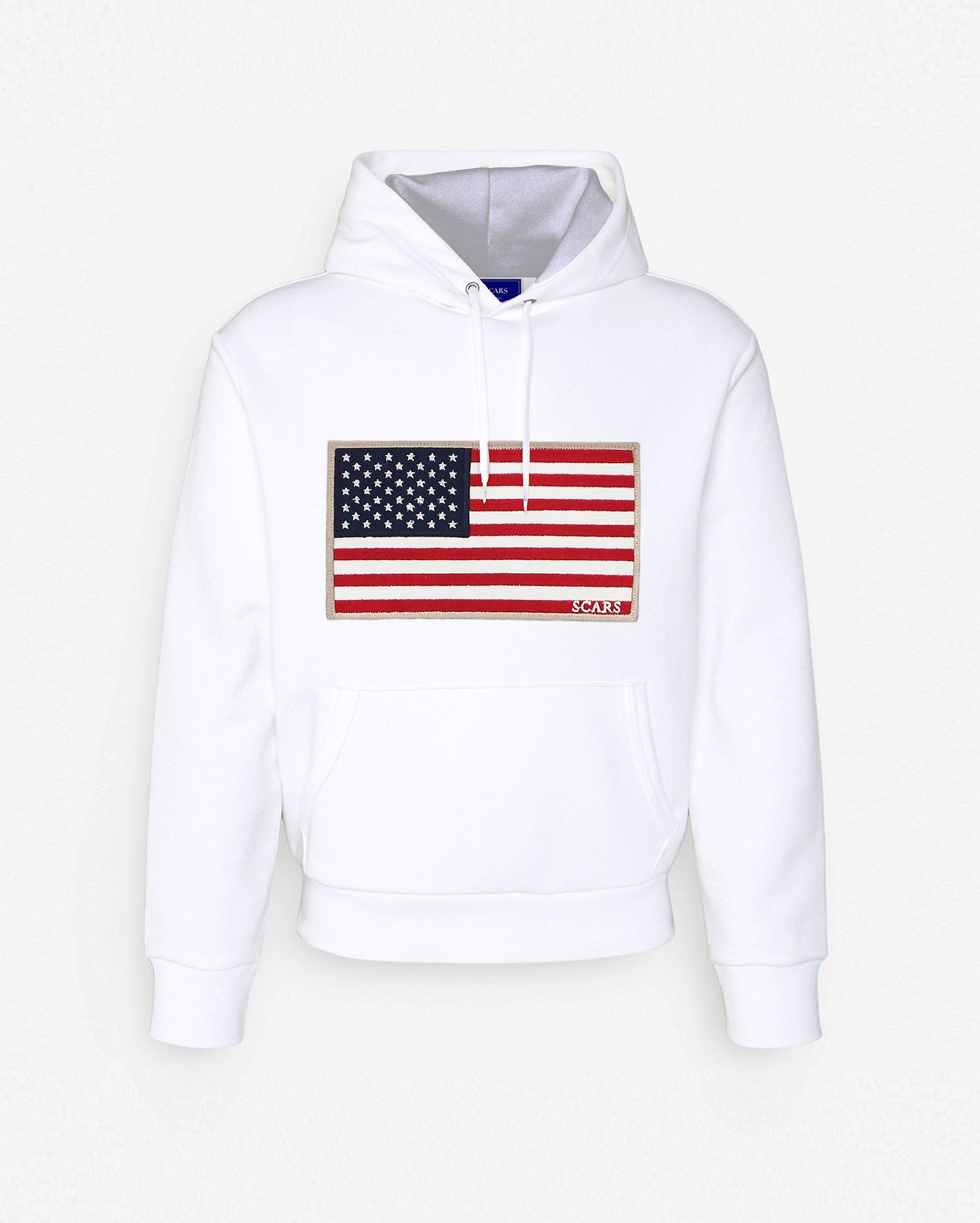 SUDADERA CAPUCHA USA FLAG WHITE SCARS