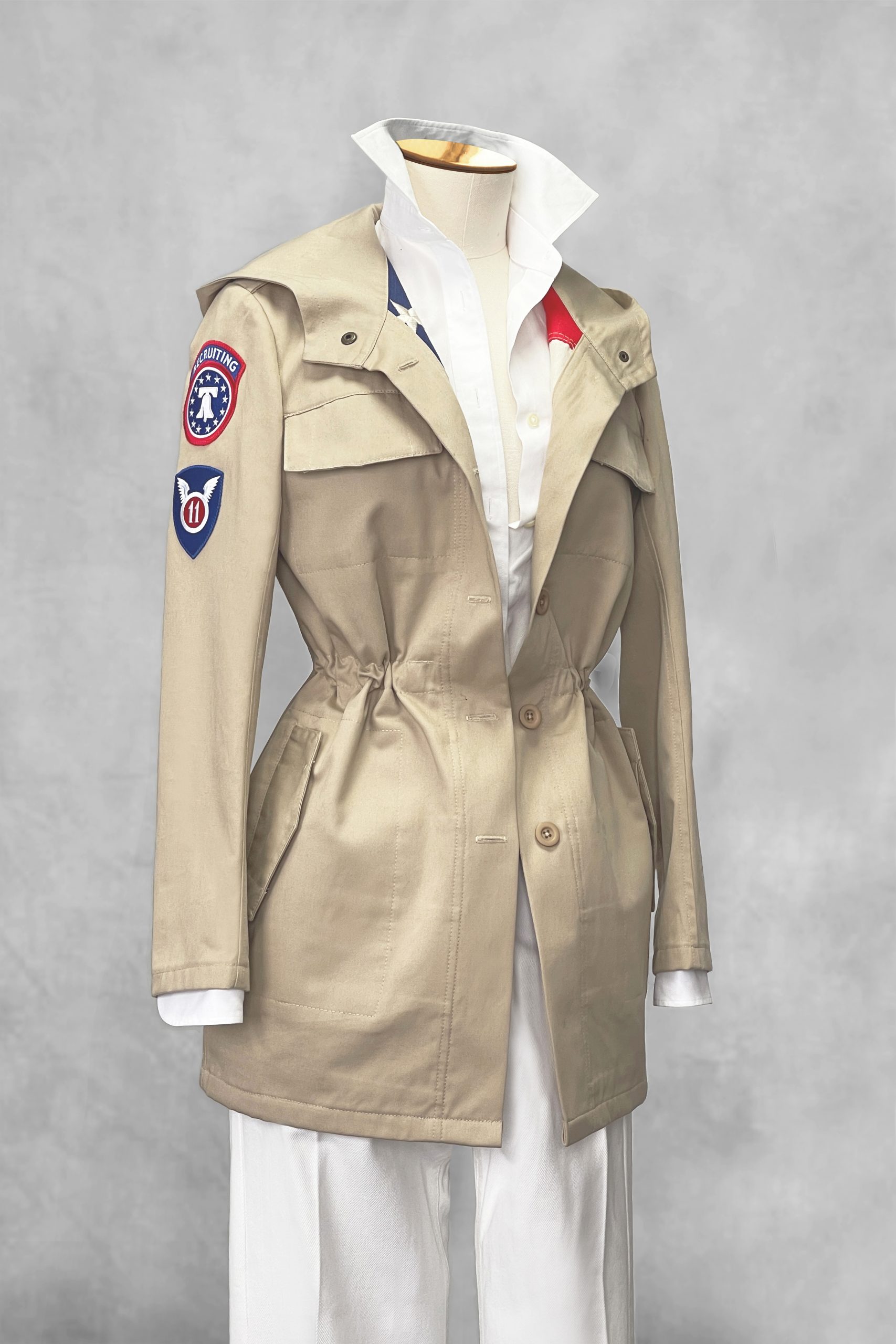 PARKA MILITAR MUJER USA FLAG SCARS